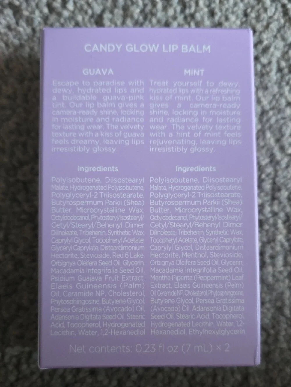 Candy Glow Lip Balm Duo — Guava Pink & Mint Green